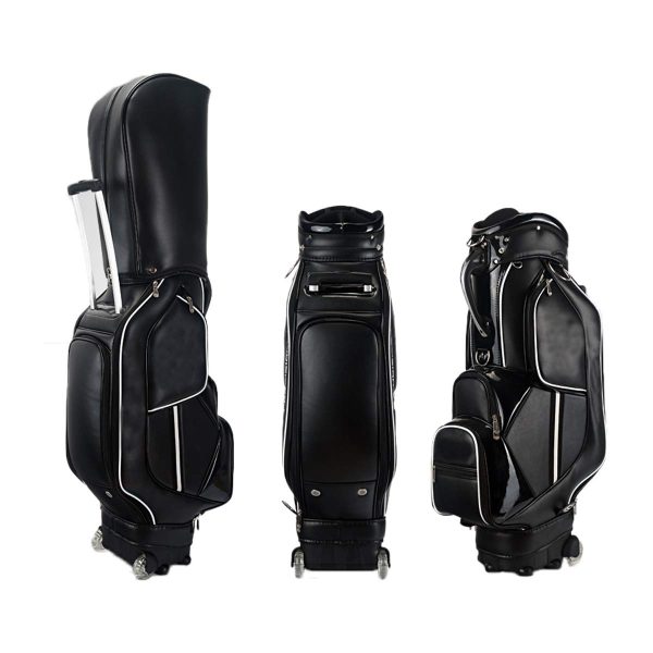 leather golf stand bag