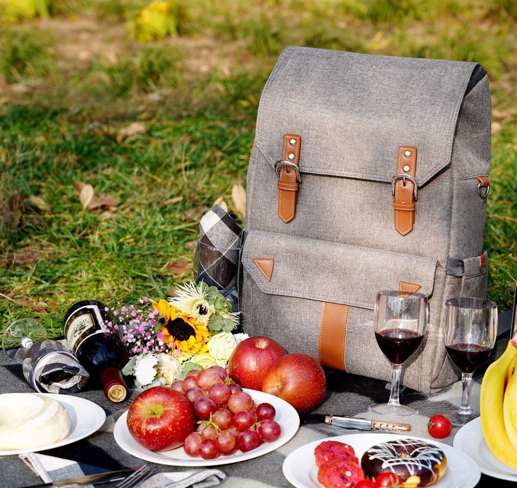 Picnic Backpack For 2 With Blanket