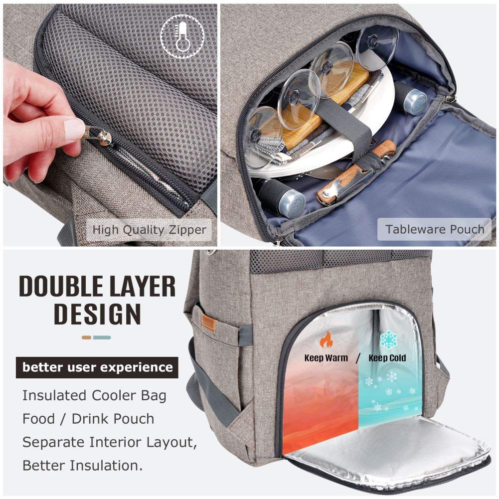 Backpack Picnic Set For 4