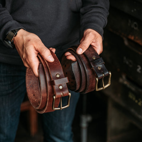 toughleatherbelt handmadebelt patina