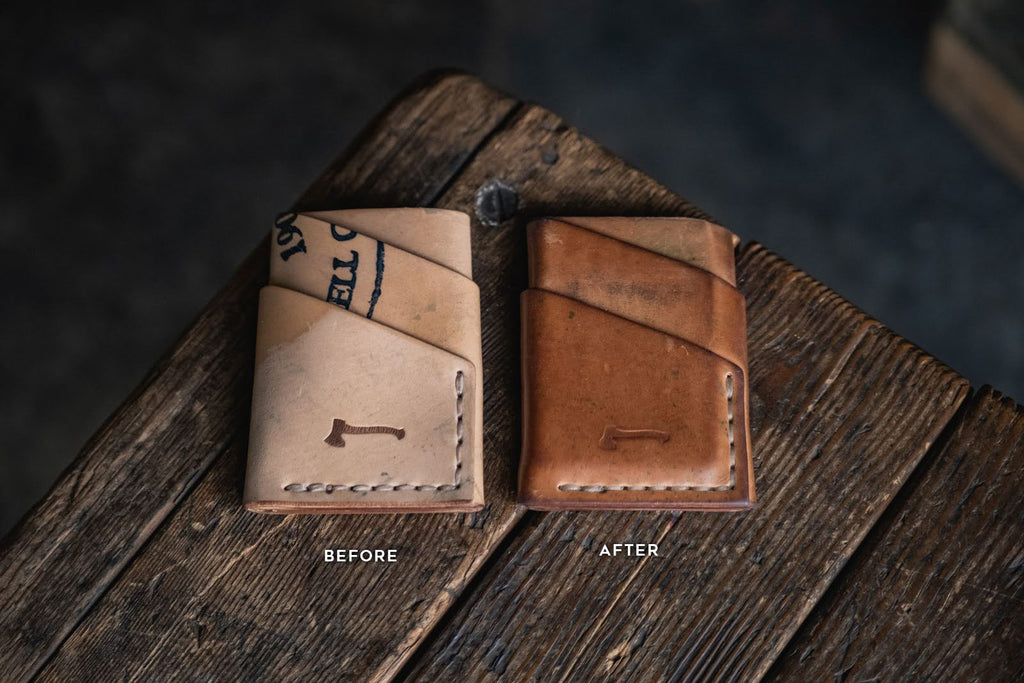 Horween Shell Cordovan Port Wallet reversed leather minimal card wallets handmade durable quality