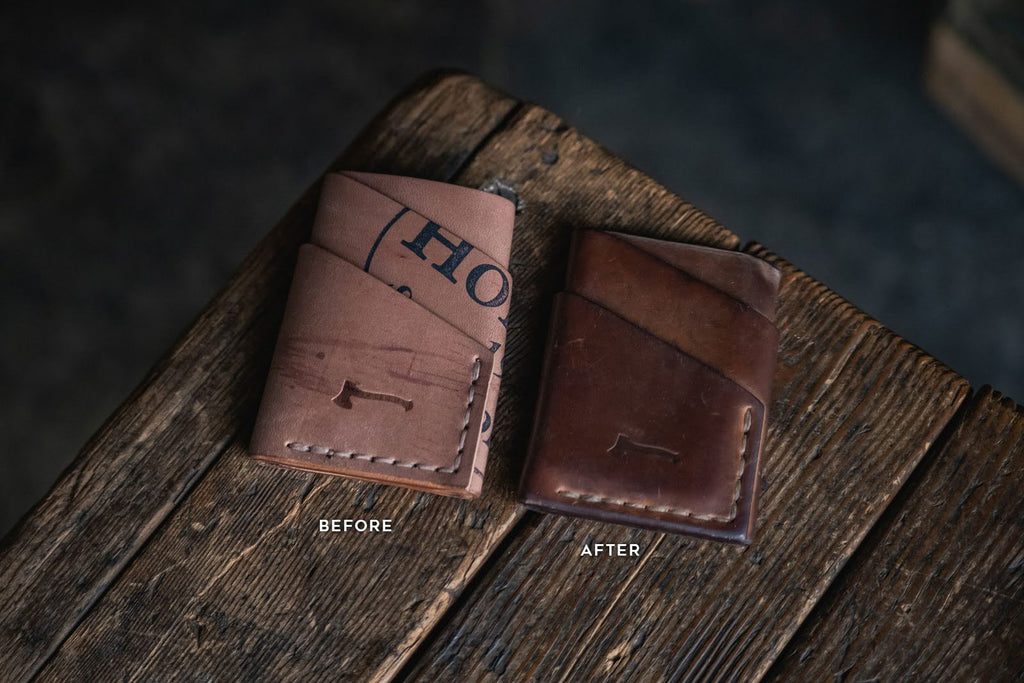 Horween Shell Cordovan reversed Port Wallet leather minimal card wallets handmade durable quality