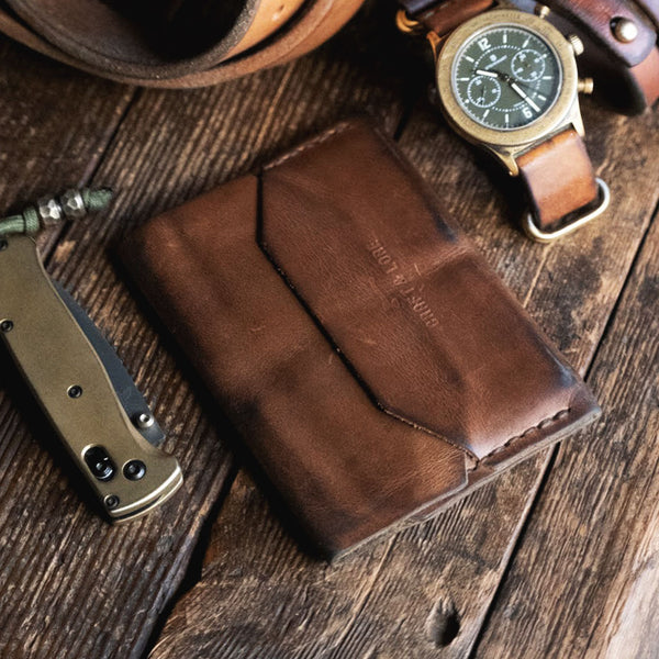 Horween Chromexcel Natural leather wallet patina