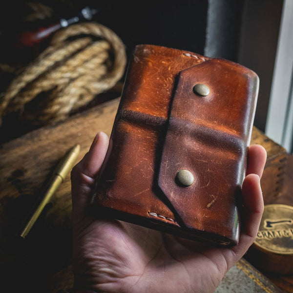 Horween Dublin Natural leather wallet patina