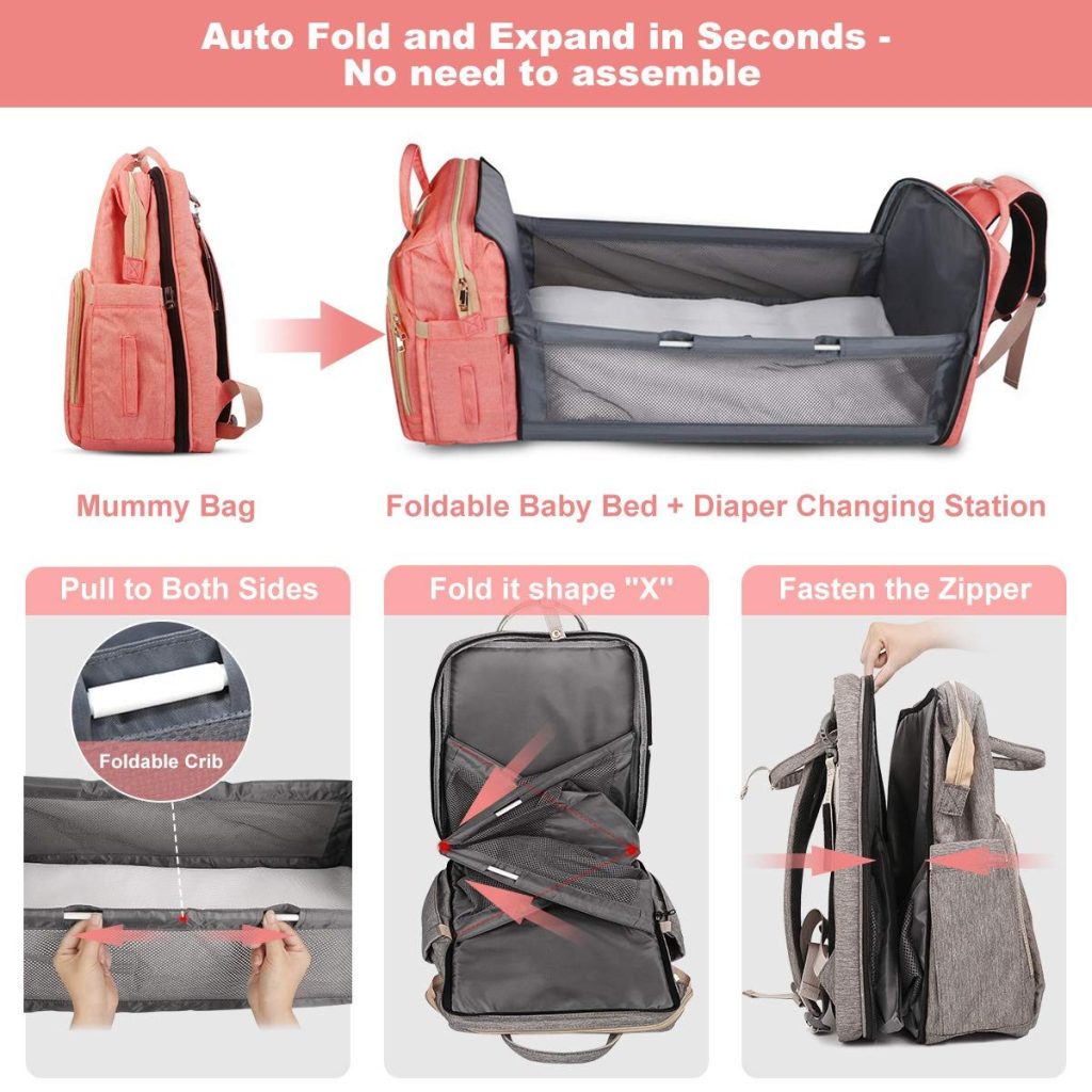 Diaper Bag With Built In Bassinet