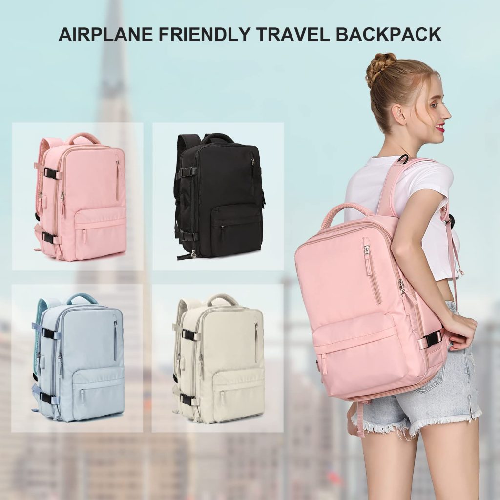 large pink backpack