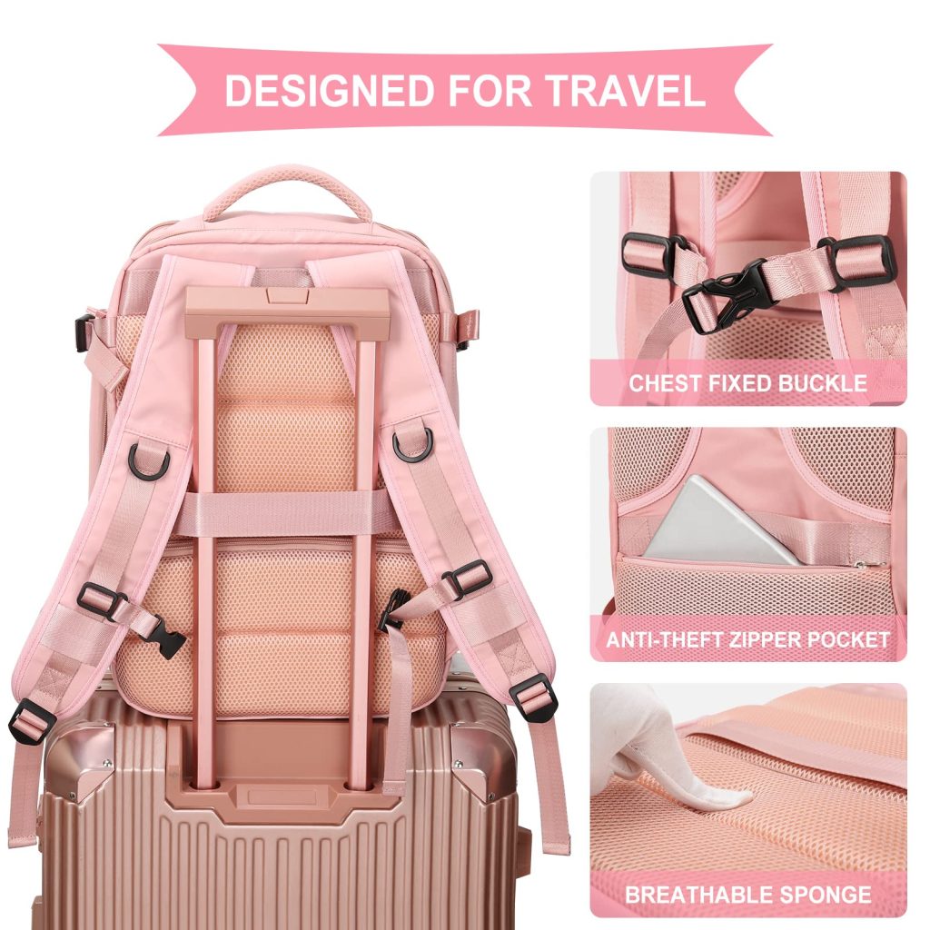 pink designer backpack
