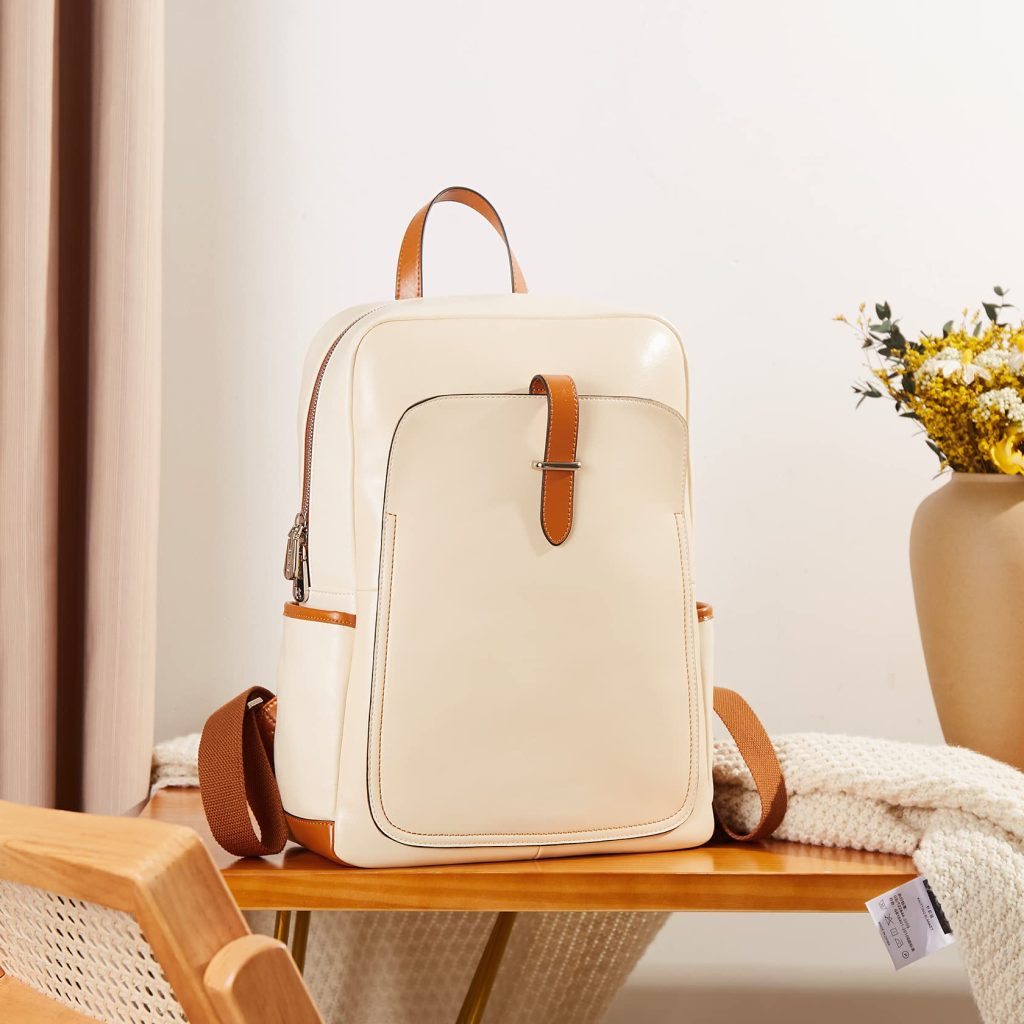 womens leather laptop backpack