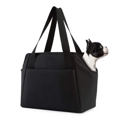 Amazon.com : Petsfit Small Dog Purse Carrier, Portable Pet Carrier Tote Cat  Carrier with Adjustable Safety Leashs, Pocket, Poop Dispenser, Waterproof  TPU Bottom, Black : Pet Supplies