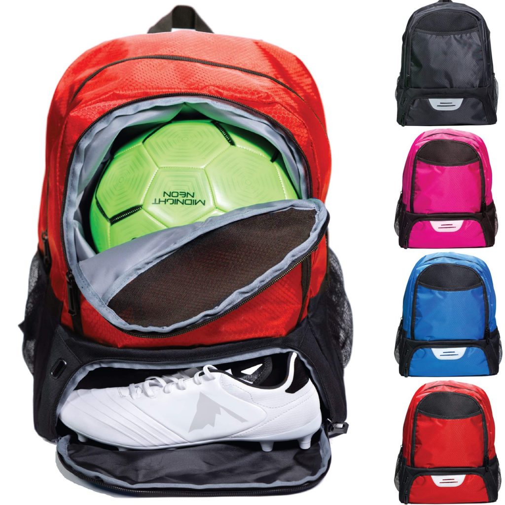 soccer backpack with ball holder