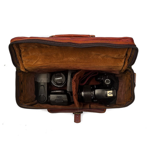 camera bag leather