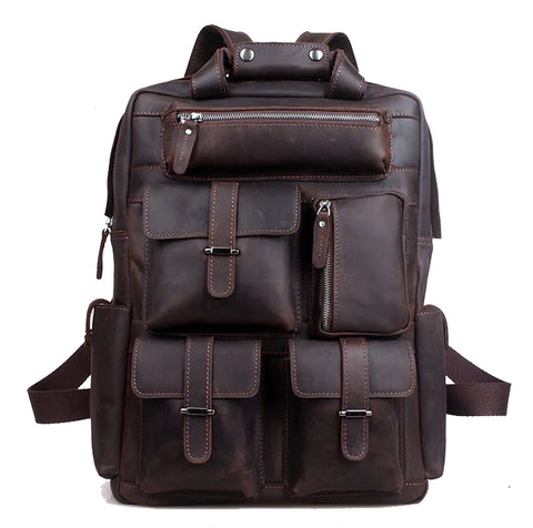Leather Bikers Backpack