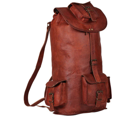 Large Leather Mens Backpack