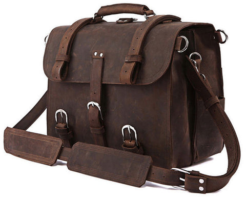 SADDLE LEATHER BRIEFCASES FOR MEN