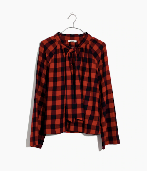 Junyuan Bags
 Holiday Gift Guide for Her - Madewell Tie-Front Buffalo Check Shirt 