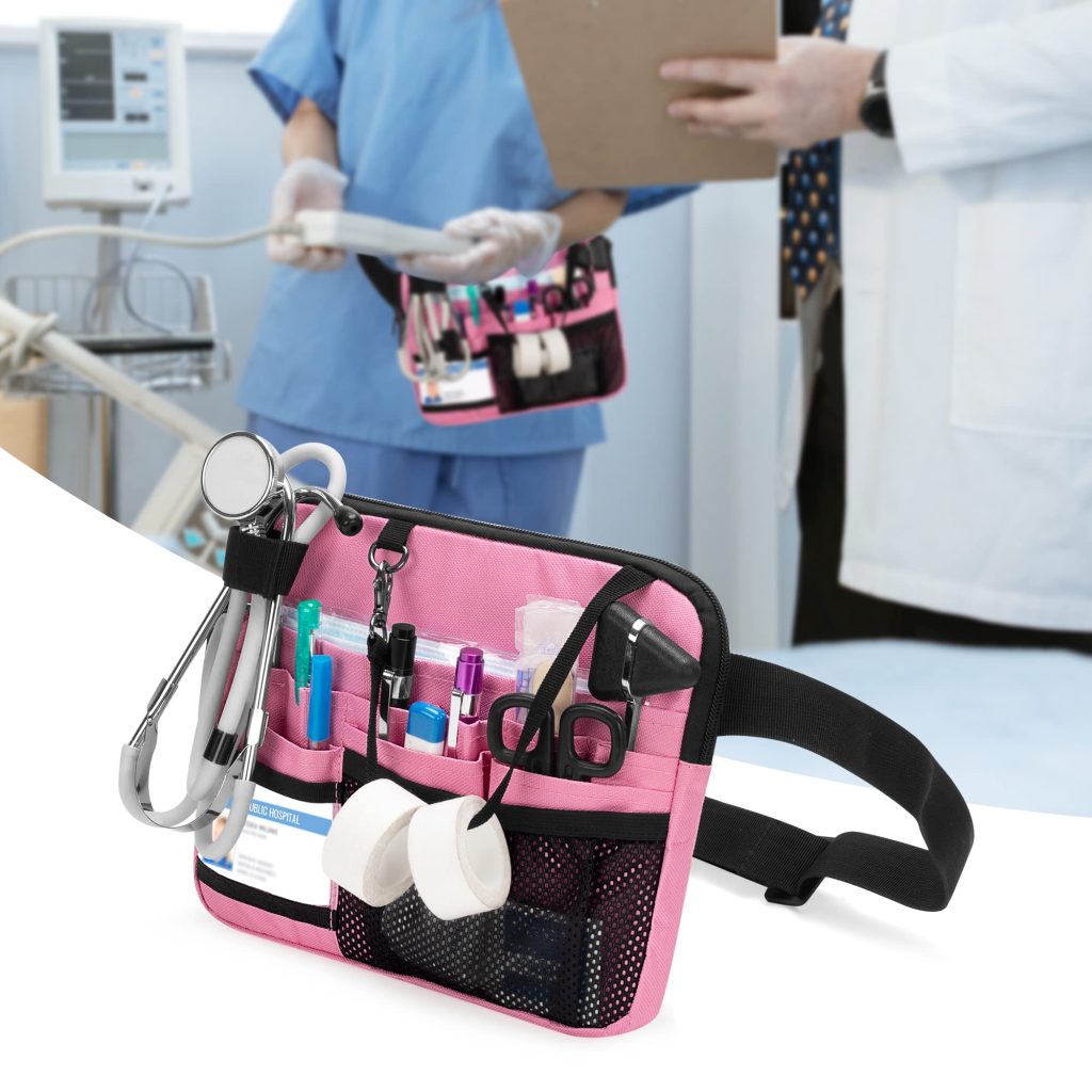 EMT fanny pack side view showing zippered main compartment