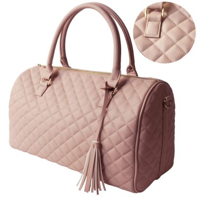 pink quilted bag