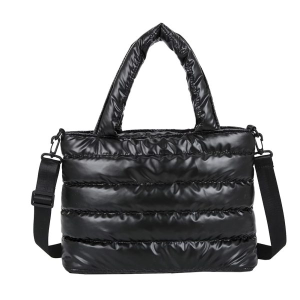 black quilted purse