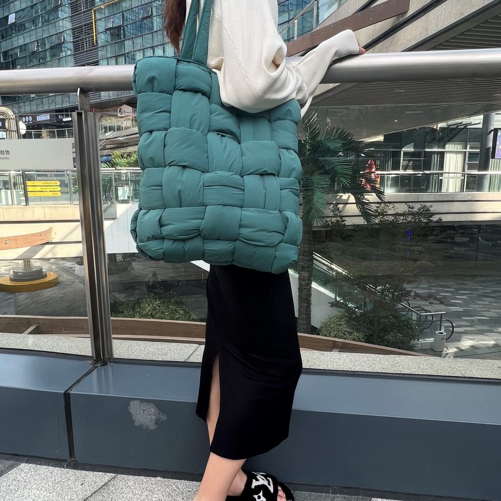 puffer tote bag