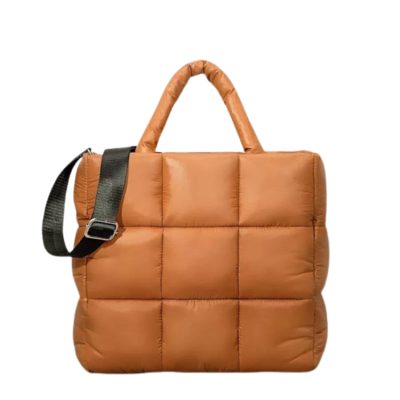 Quilted Nylon Tote Bag