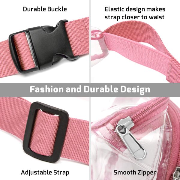 clear pink fanny pack