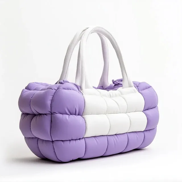 Quilted Nylon Tote Bag
