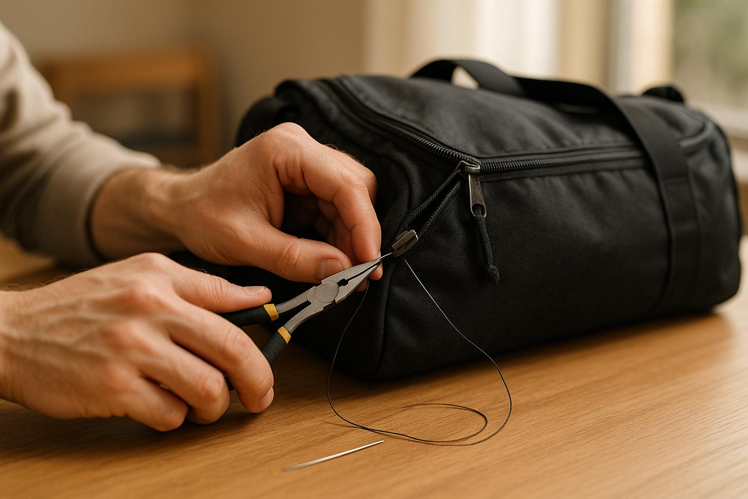 Fixing Broken Zippers on Sports Bags