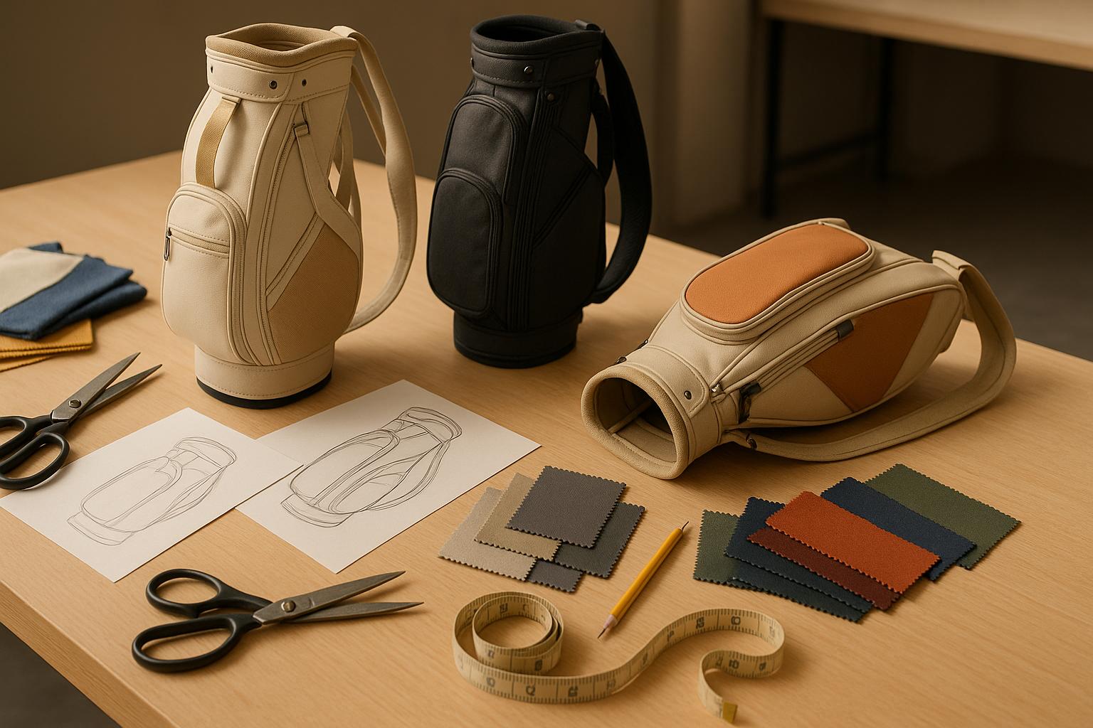Can you provide a checklist of questions to determine a golf bag manufacturer's capacity for producing custom designs and their production flexibility?