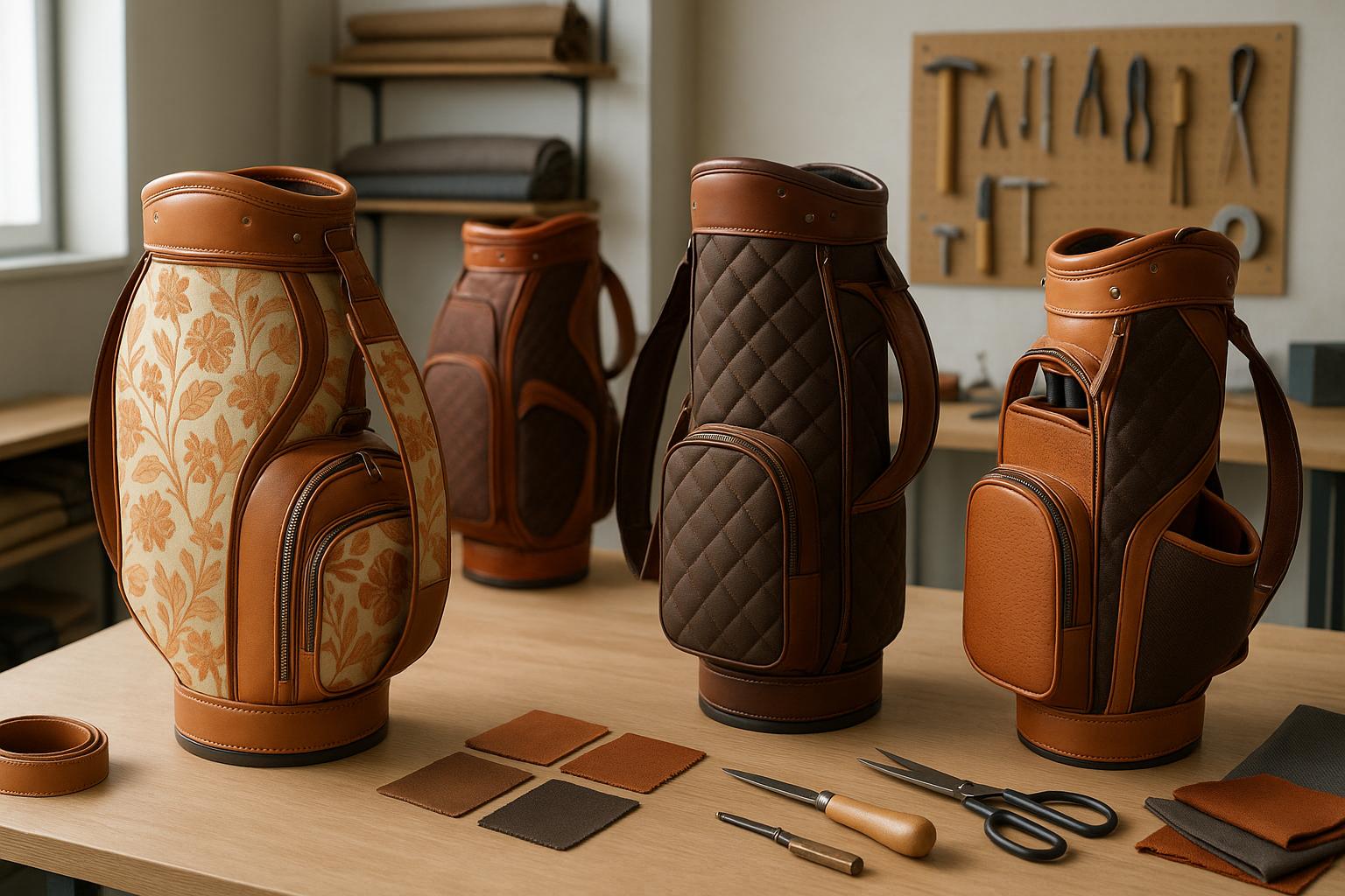 What is the industry standard minimum order quantity (MOQ) for custom golf bag manufacturing, and what factors, such as design complexity or material, influence it?