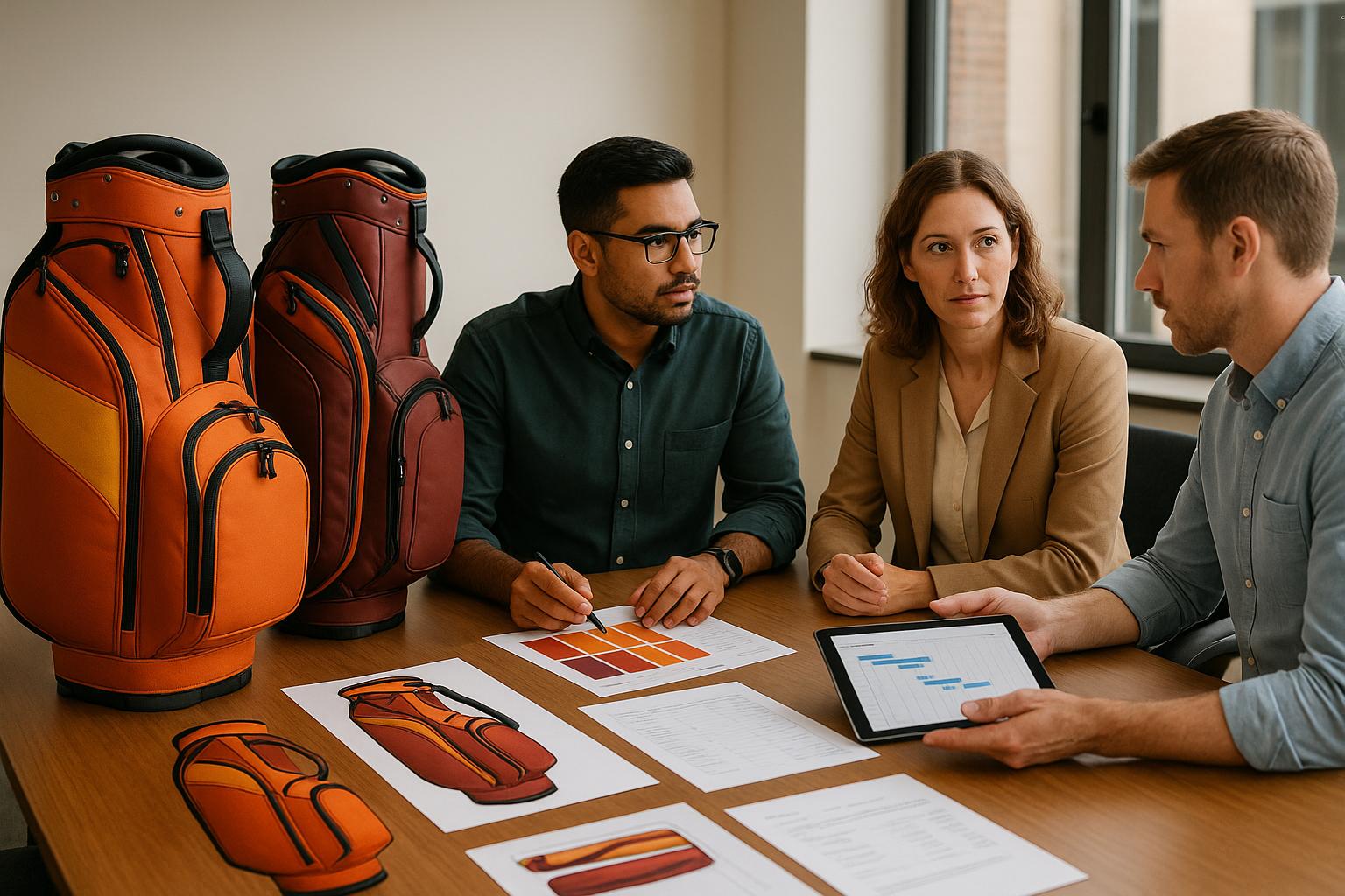 What questions should a buyer ask a golf bag supplier about their ability to handle a large-scale, high-volume custom bag order without compromising quality or timelines?