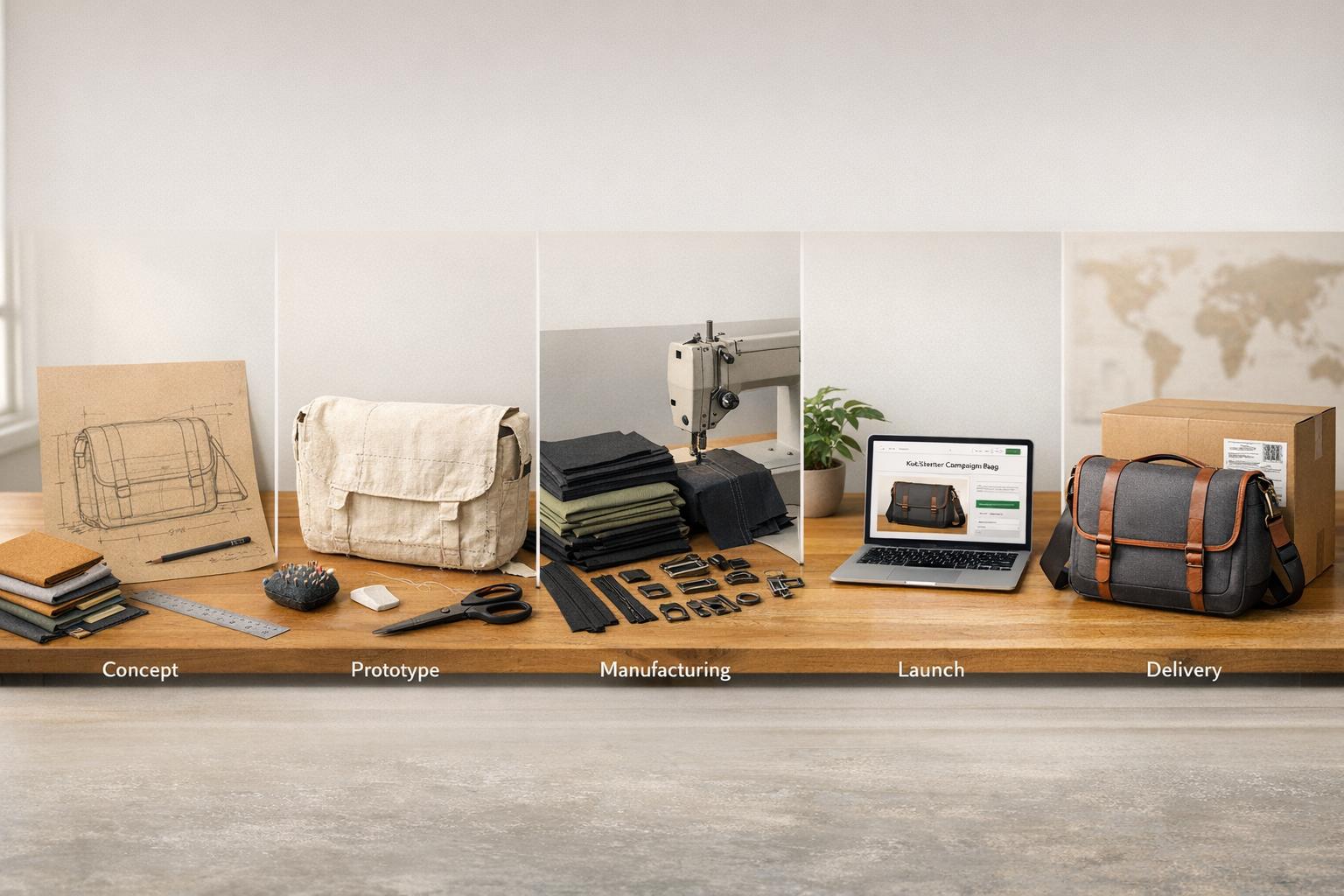 From Design to Delivery: A Kickstarter Bag Timeline