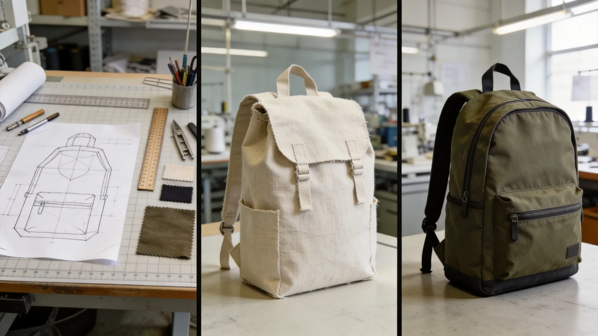 Backpack sample development process from sketch to production-ready prototype