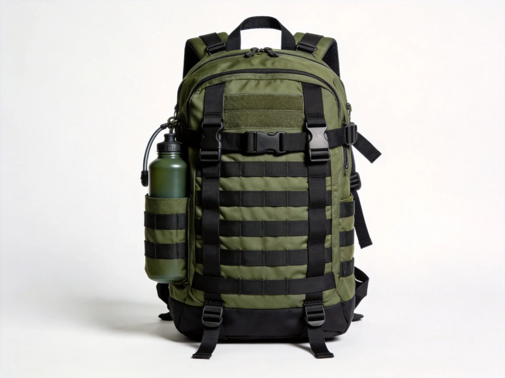 5.11 Tactical olive green backpack with MOLLE webbing and hydration sleeve