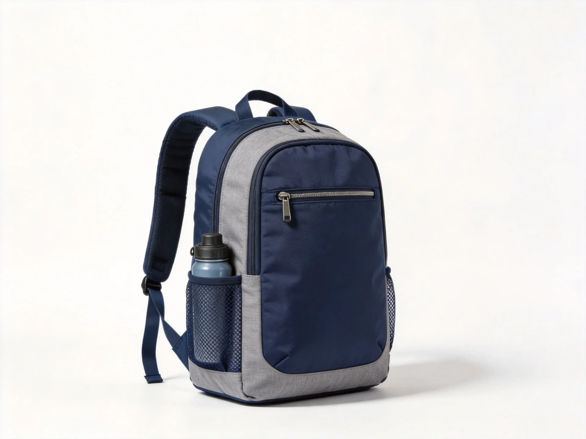 Amazon Basics black everyday backpack with basic organization and padded straps