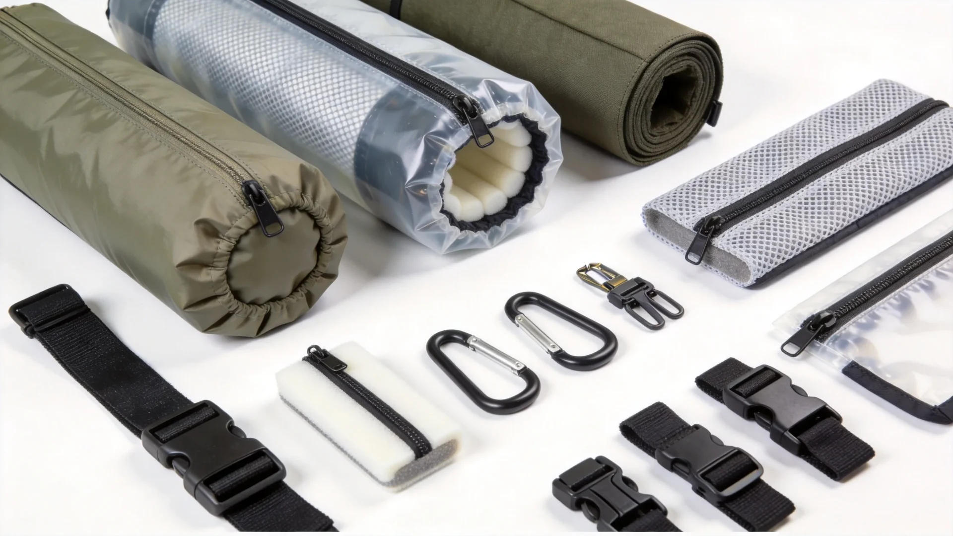 Diaper bag manufacturing materials: waterproof nylon, TPU coating, antibacterial mesh, YKK zippers