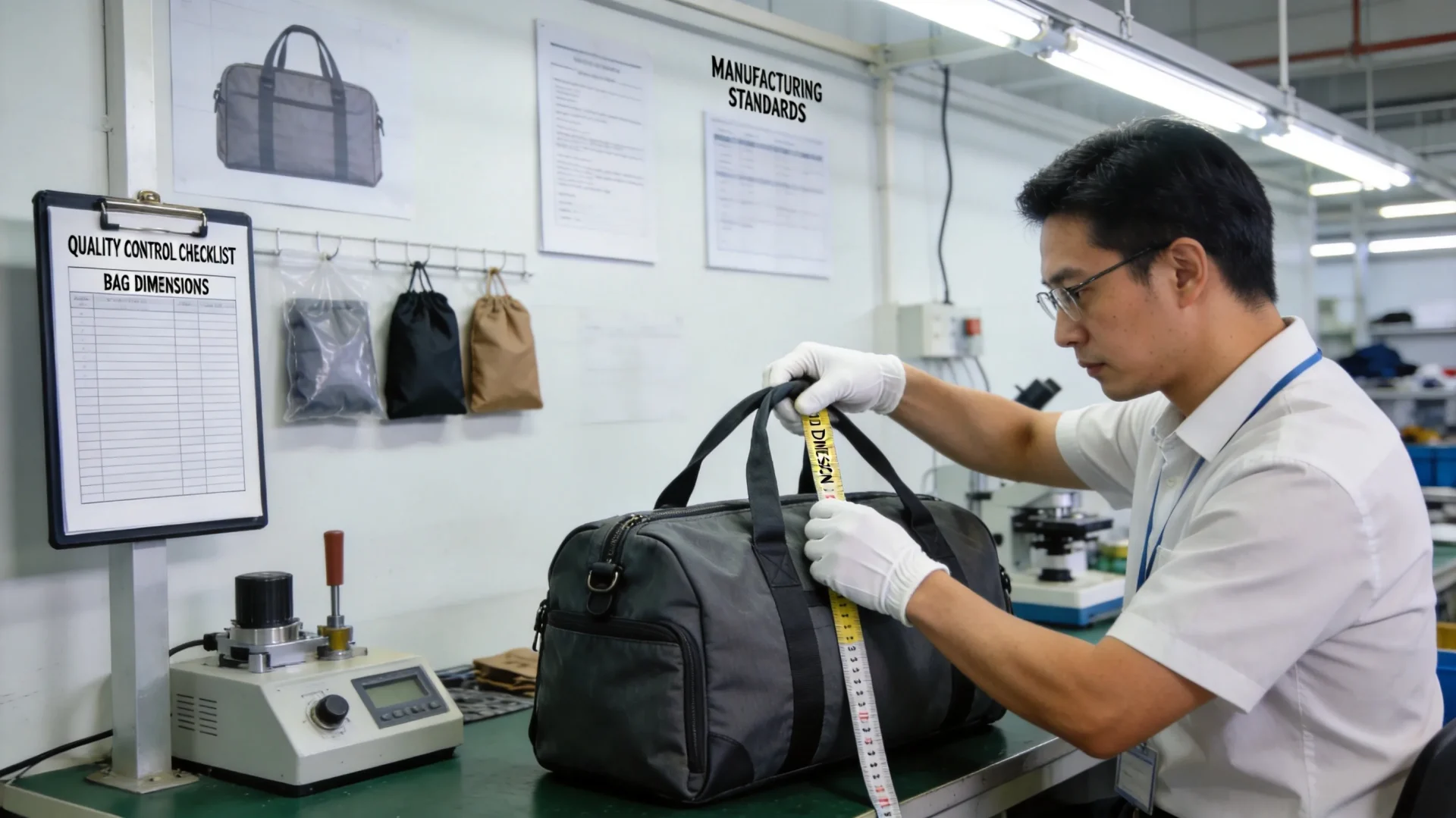 Custom duffel bag production line showing quality control and cost-effective manufacturing