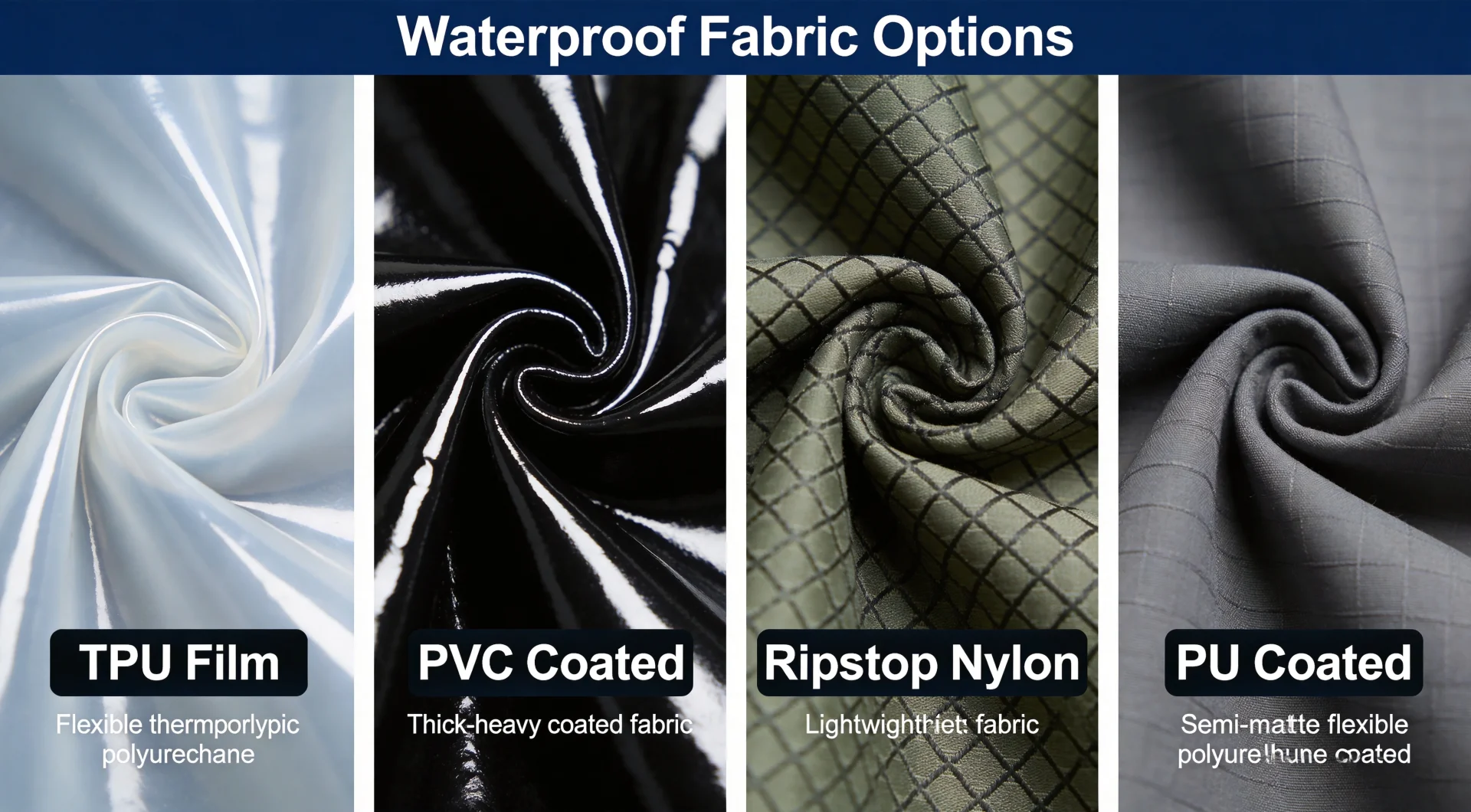 Waterproof Fabric Comparison - TPU vs PVC vs Nylon vs PU