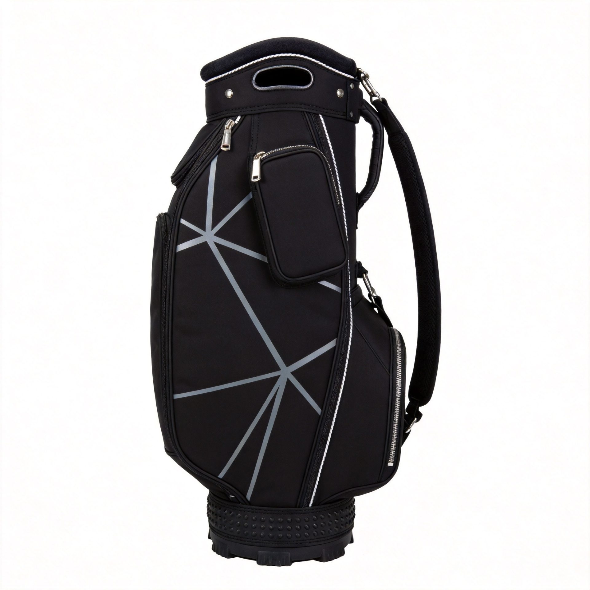 Custom golf bag design with multiple color options and branding for key manufacturer selection factors