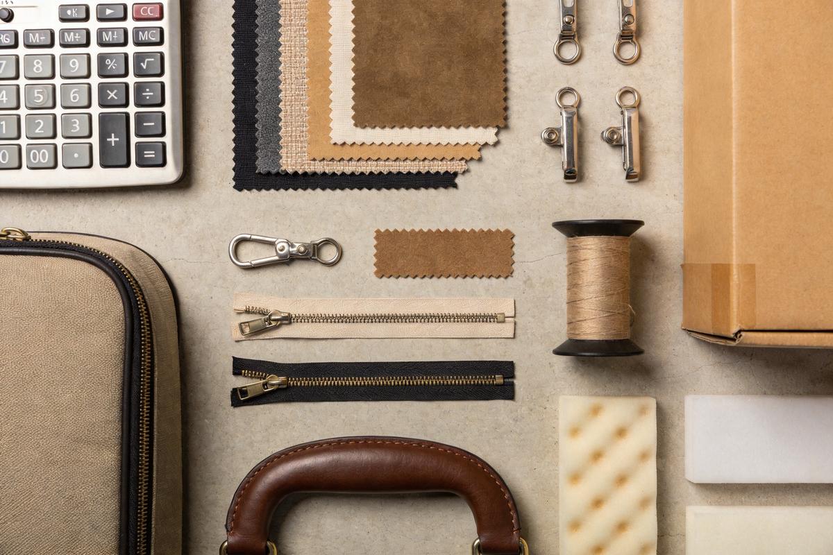 Cost structure analysis elements for golf bag manufacturing including materials hardware and components