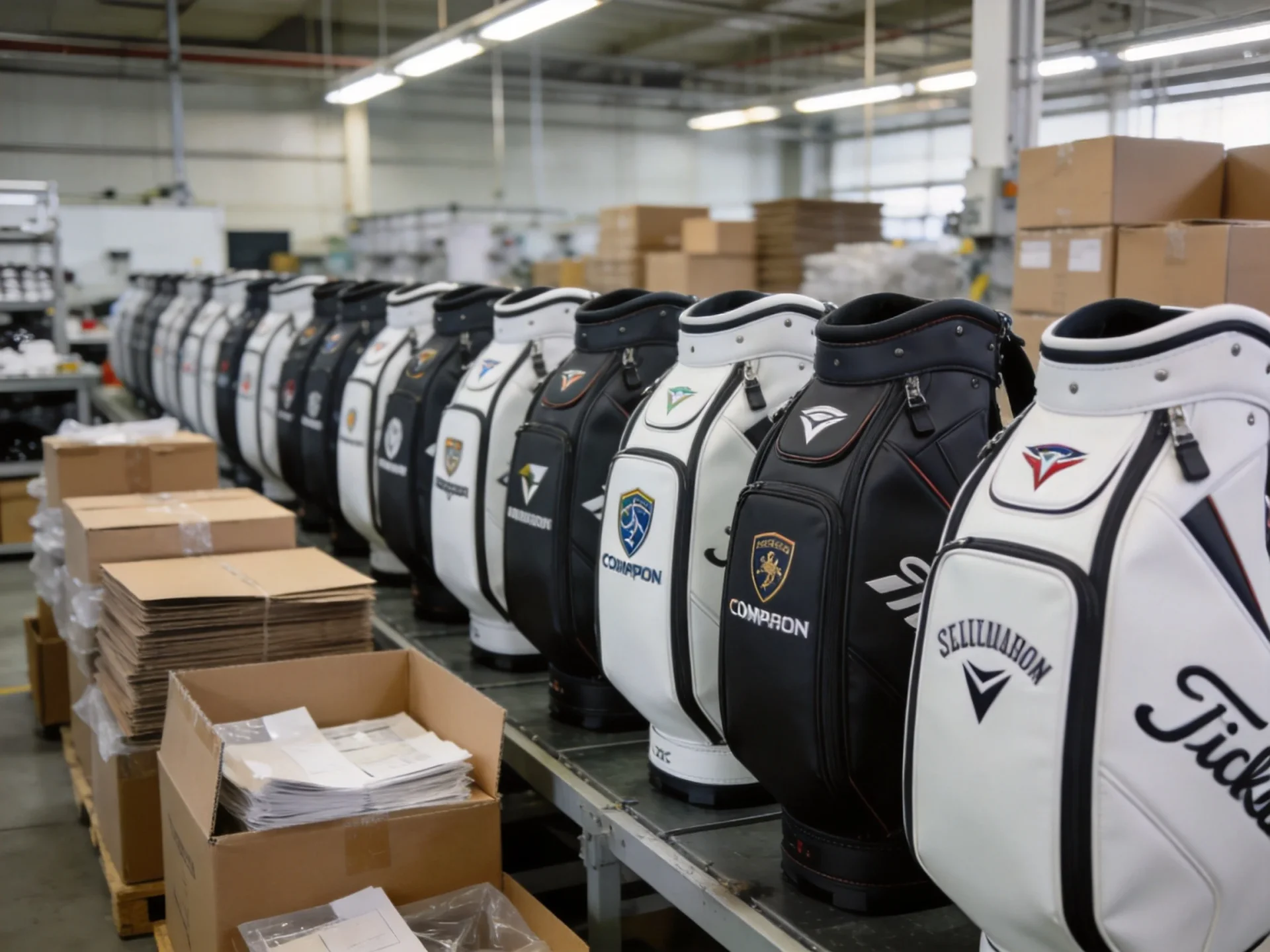 Heat transfer logo printing process on golf bag material