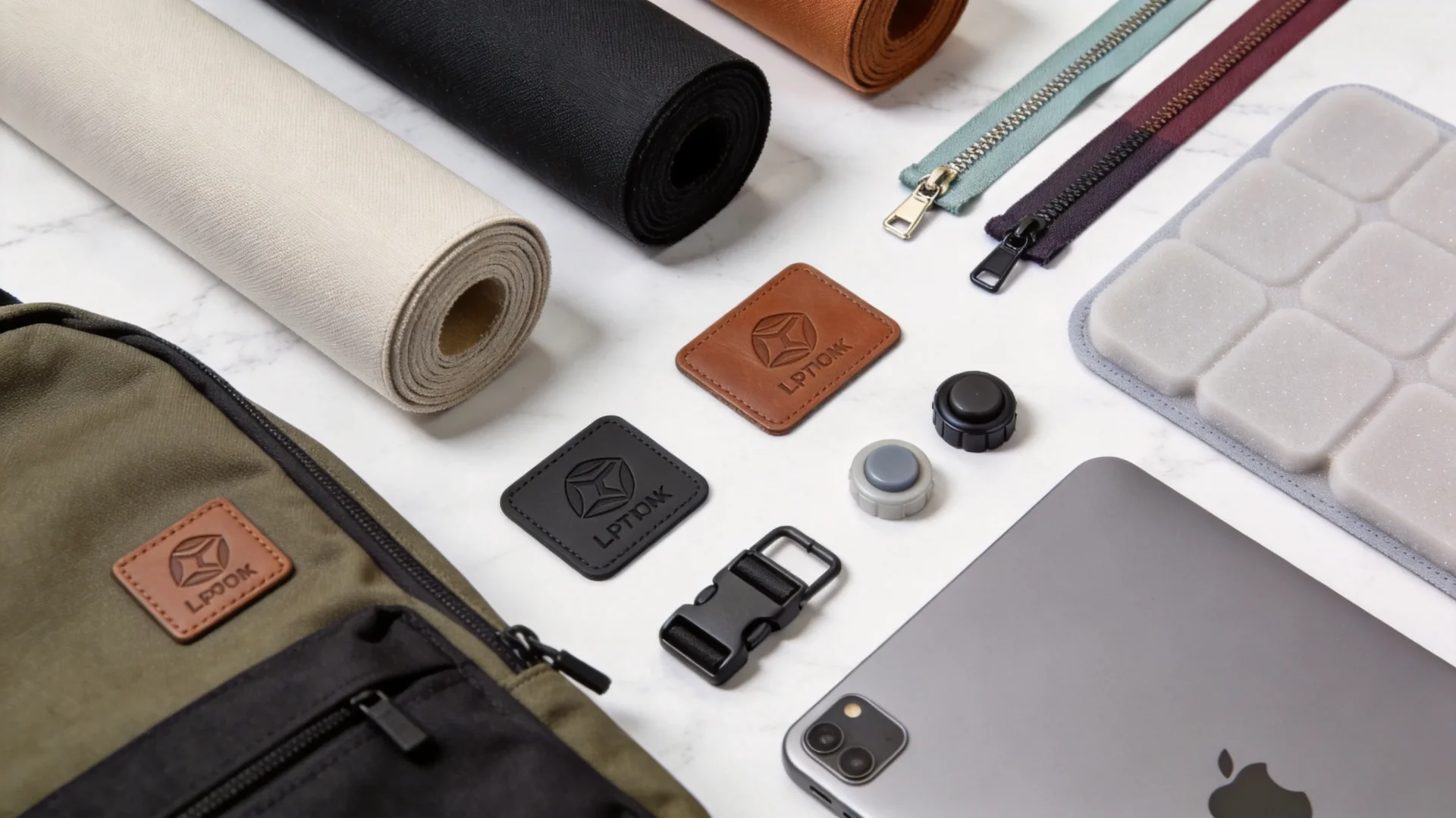 Premium backpack raw materials and components for custom manufacturing