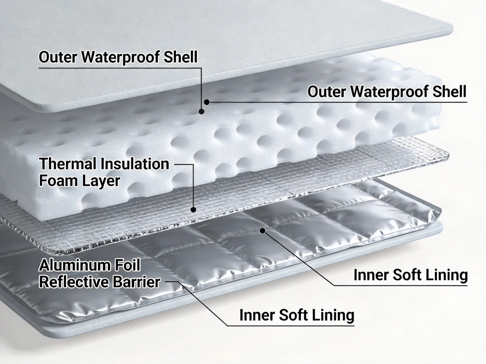Multi-layer thermal insulation structure in custom baby diaper bag manufacturing