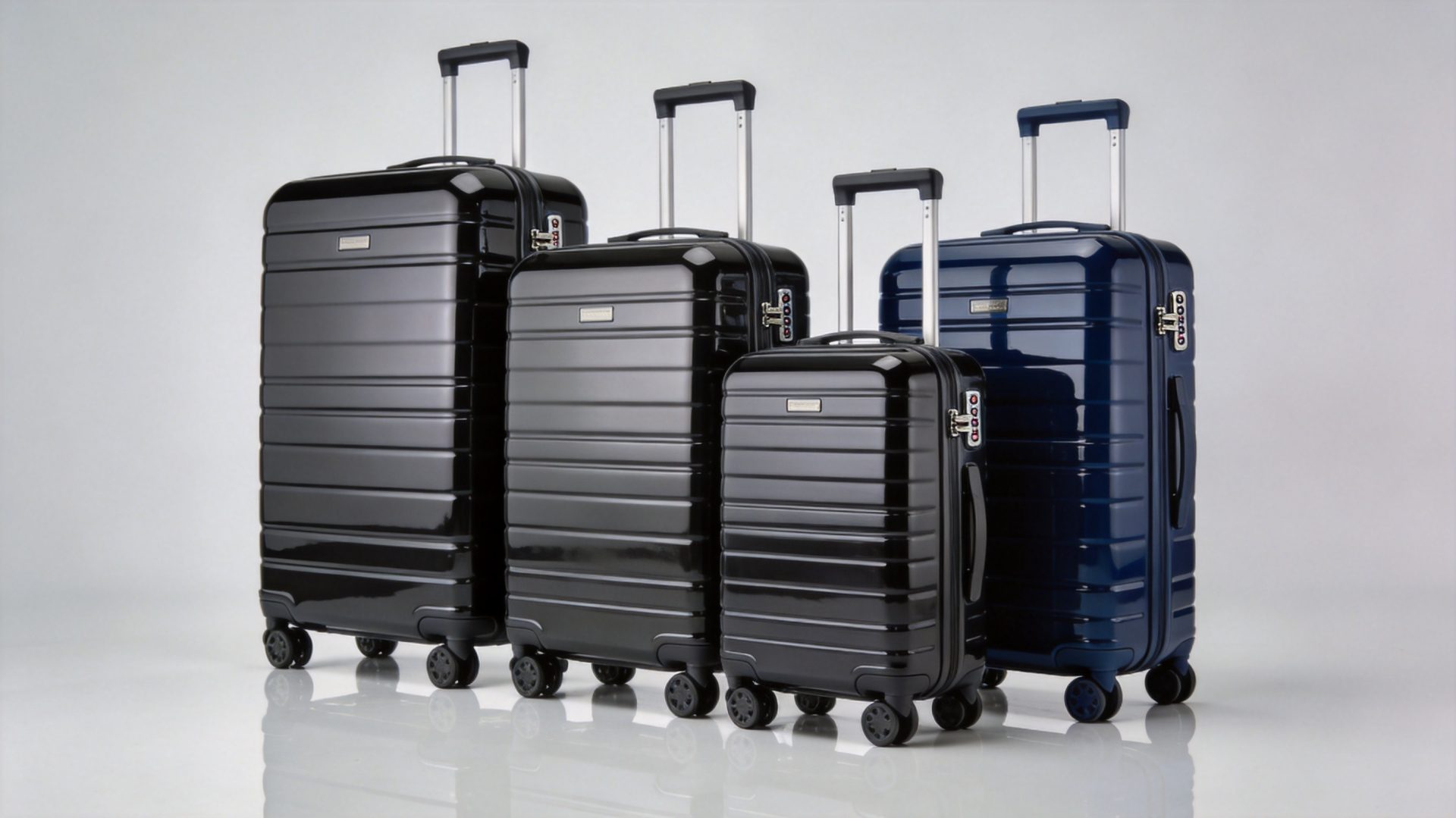 Premium hard-shell luggage collection in PC polycarbonate - carry-on, medium and large suitcases