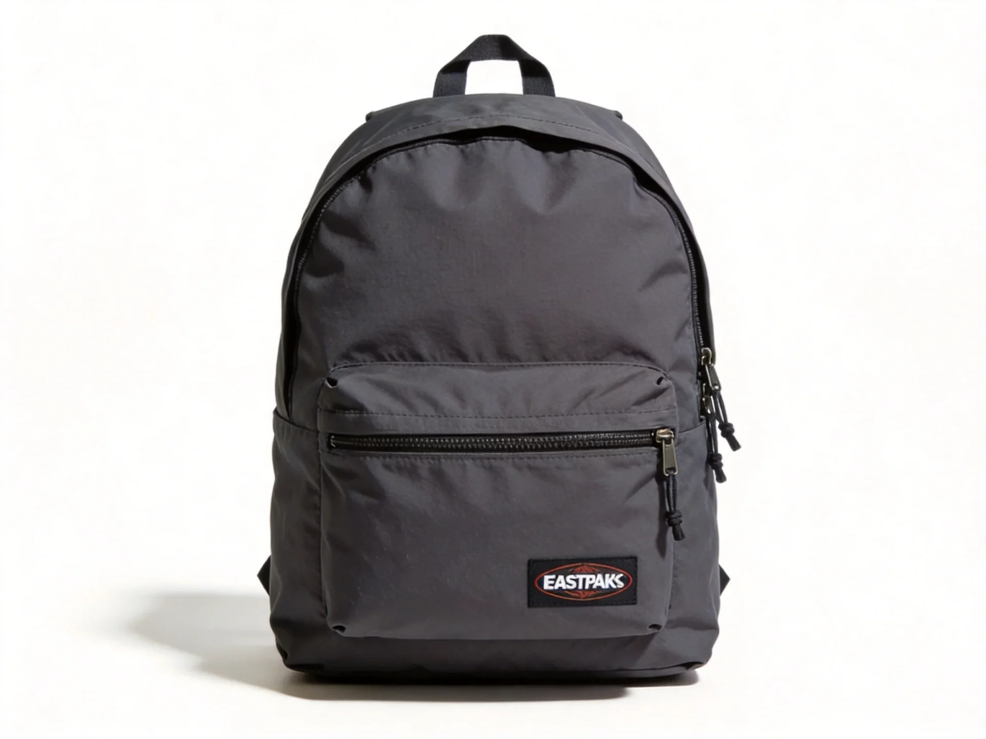 Eastpak padded backpack in charcoal gray with classic minimalist design