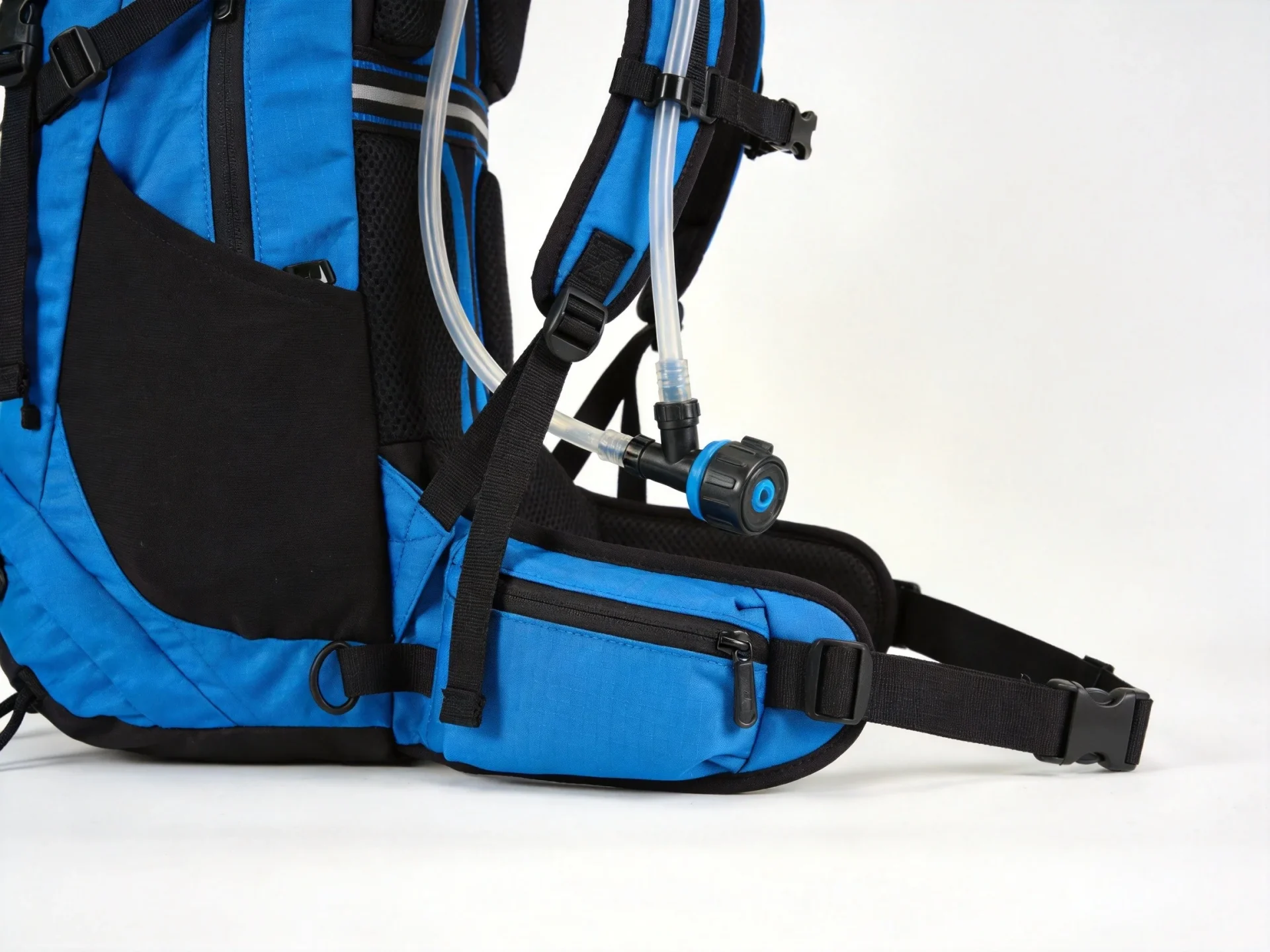 Osprey blue hydration hiking backpack with tube system