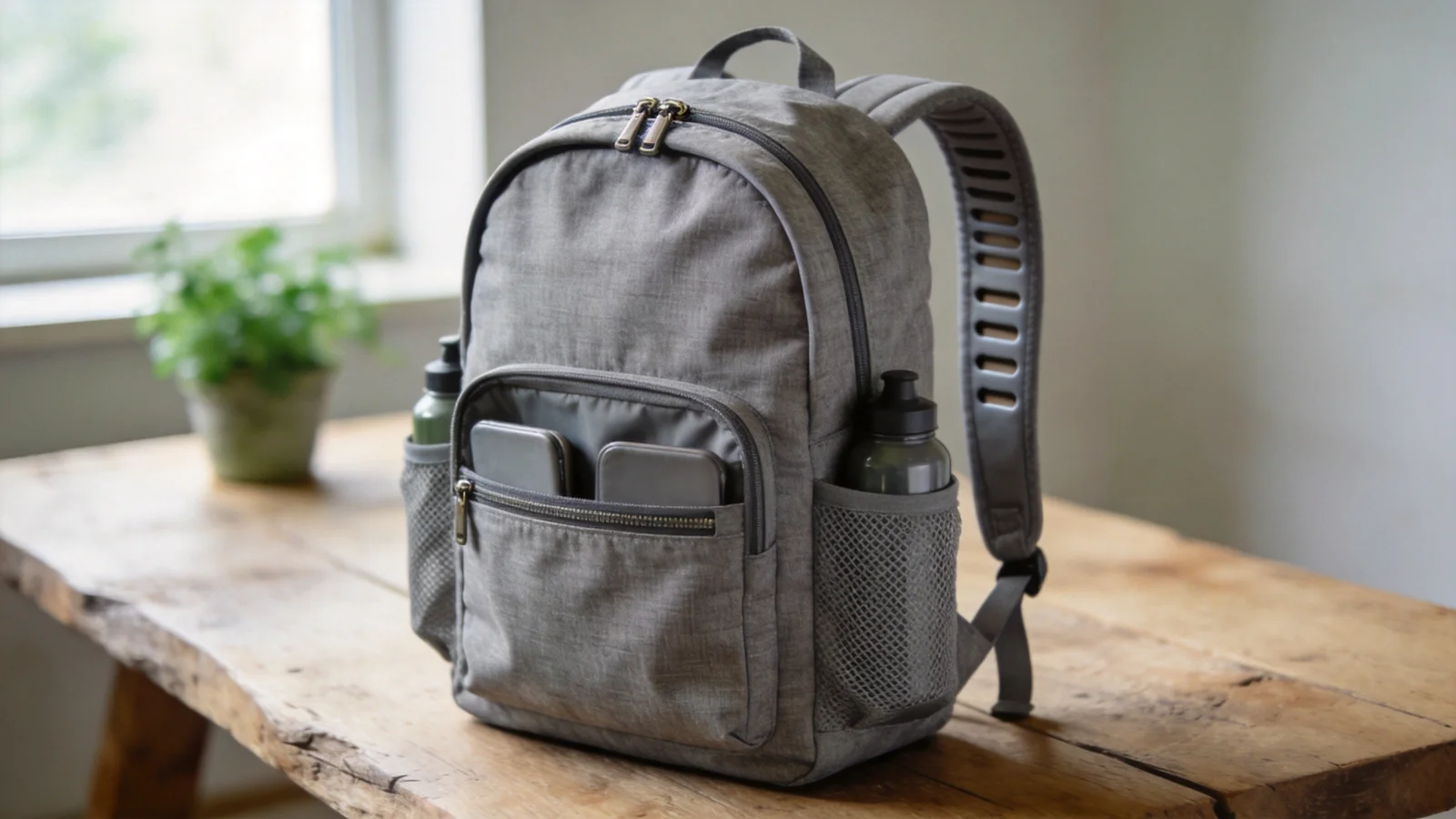 Patagonia Refugio Daypack - heather grey recycled nylon eco-conscious design