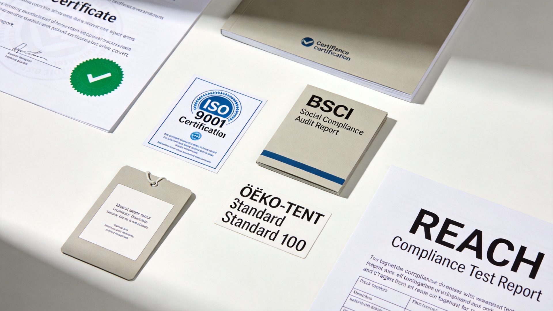 Backpack compliance certifications including ISO BSCI OEKO-TEX REACH and CPSIA
