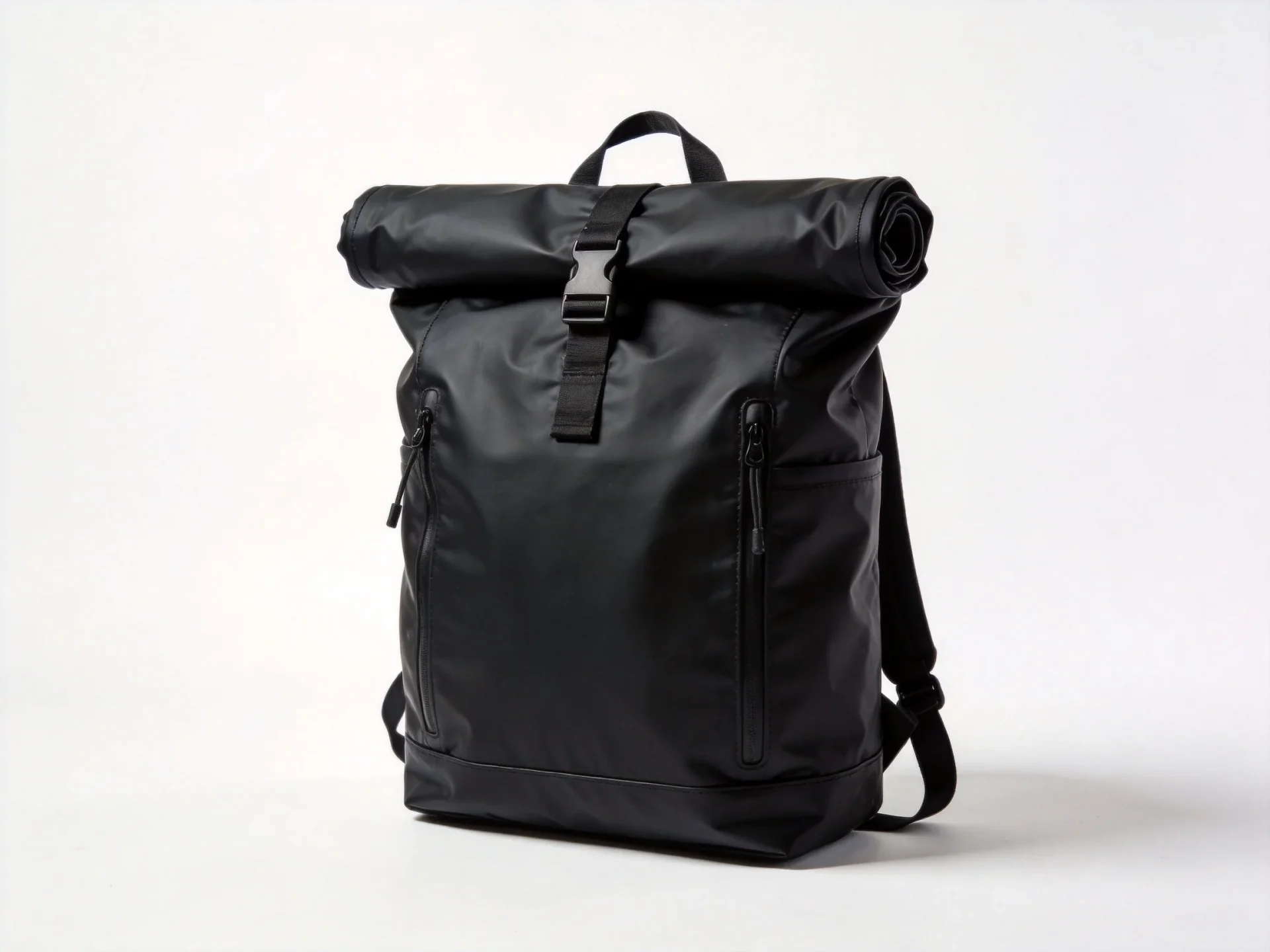 Rains minimalist waterproof backpack in matte black finish