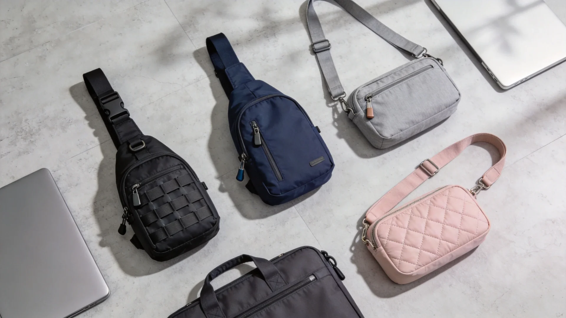 Collection of best sling bags and crossbody backpacks for 2026 including tactical, everyday, and laptop sling styles