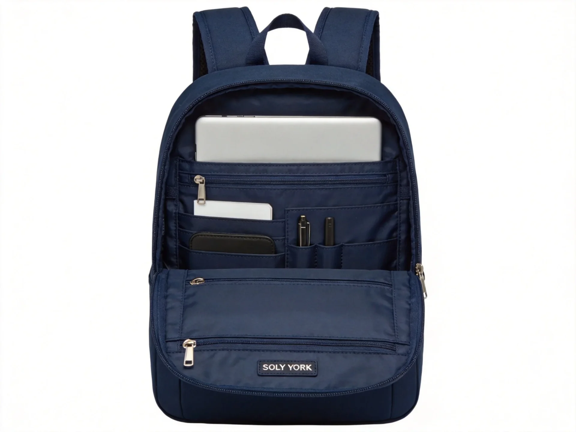 Solo New York Reveal business professional laptop backpack with organizer panel